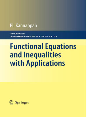 cover image of Functional Equations and Inequalities with Applications